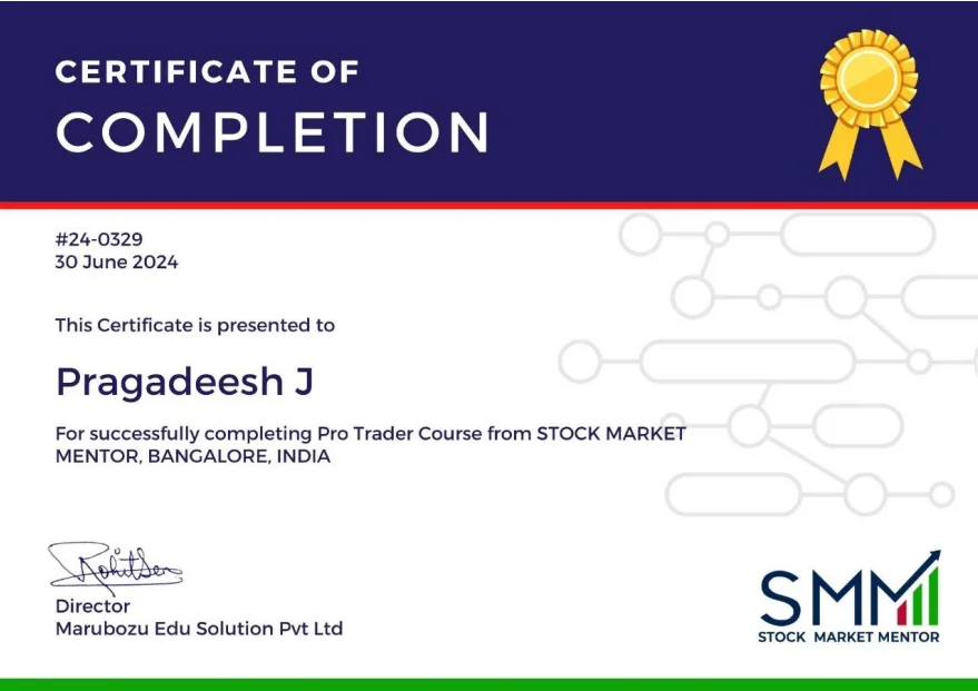 Pro-Trader Course Certificate for Beginners - Stock Market Mentor